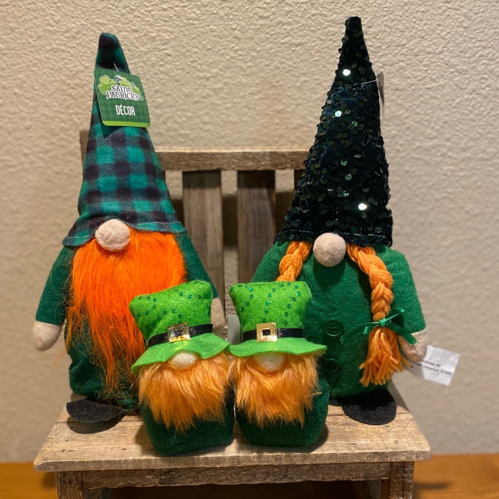 St. Patricks Day Gnome Bundle Of 4, Leprechaun Gnomes, Small Irish Gnomes